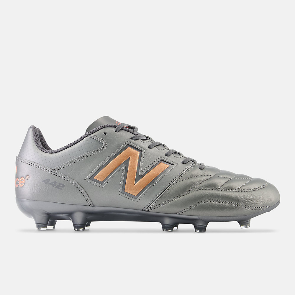 New Balance 442 v2 Team FG Shoes Silver with Graphite and Copper